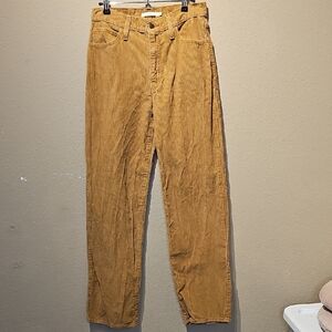 Levi's '94 Baggy Corduroy Tan Straight Leg Pants Women's Size 26